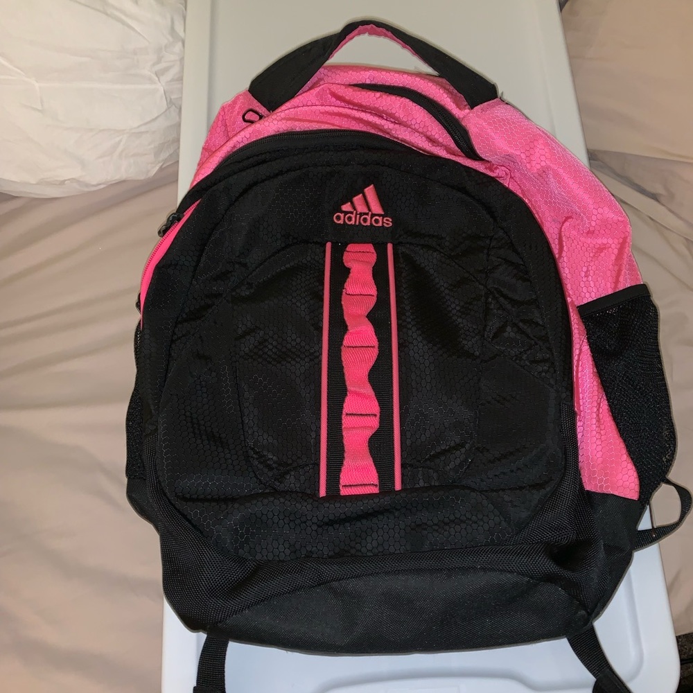 Pink adidas backpack